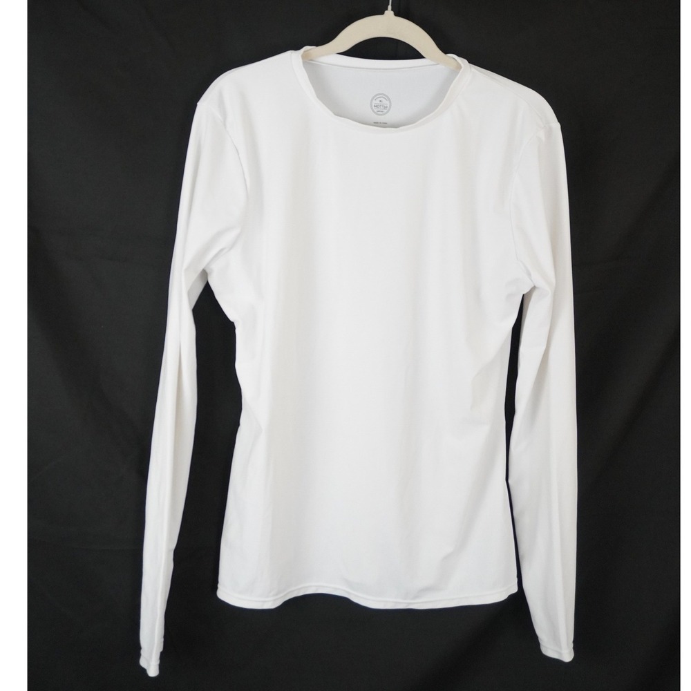 Mott50 White Long Sleeve Rash guard UPF50 Performance Crew Swim Top Women XL